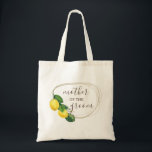 Mother of the groom. Watercolor lemon wedding Tote Bag<br><div class="desc">Watercolor citrus lemon wedding tote bag "Mother of the groom". Please contact me if you need additional items.</div>