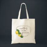 Mother of the groom. Watercolor lemon wedding Tote Bag<br><div class="desc">Watercolor citrus lemon wedding tote bag "Mother of the groom". Please contact me if you need additional items.</div>