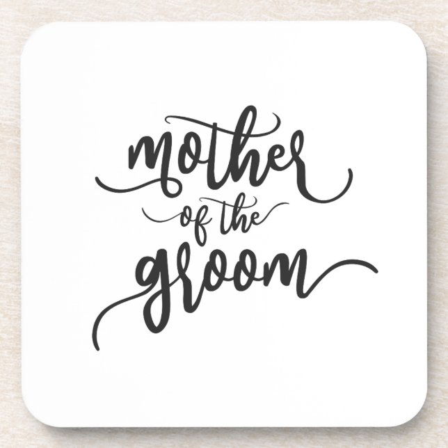 Mother of the Groom Wedding Calligraphy | Coaster (Front)