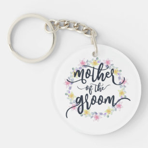 Mother of the Groom Wedding Calligraphy Keychain