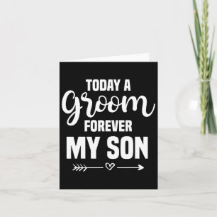 Mother Of The Groom Wedding Forever My Son Mother' Card