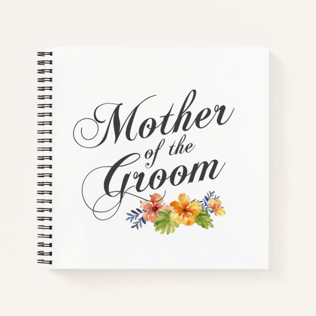 Mother of the Groom Wedding | Guestbook Notebook (Front)