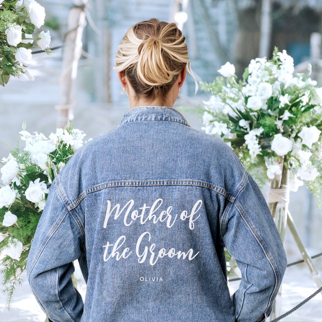 Mother of the Groom Wedding Personalised Denim Jacket (Creator Uploaded)