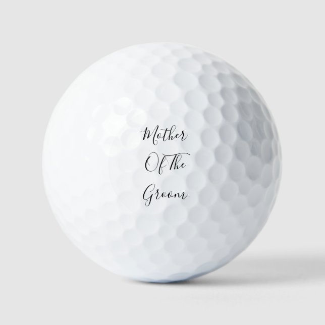 Mother Of The Groom Weddings Elegant Gift Favour Golf Balls (Front)