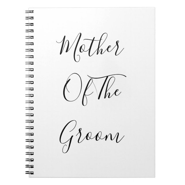Mother Of The Groom Weddings Elegant Gift Favour Notebook (Front)