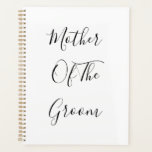 Mother Of The Groom Weddings Elegant Gift Favour Planner<br><div class="desc">'Mother Of The Groom' printed in beautiful and elegant text,  this is perfect gift or party favour for the mother of the groom. You may personalise by changing the text as you wish.</div>