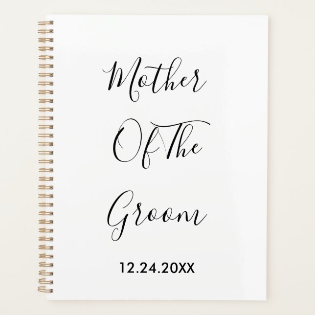 Mother Of The Groom Weddings Simple Gift Favour  Planner (Front)