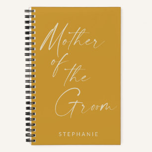 Mother of the Groom Yellow Personalised Wedding Notebook