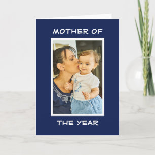 Mother Of The Year Personalised Custom Photo Mummy Card