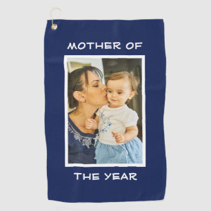 Mother Of The Year Personalised Custom Photo Mummy Golf Towel