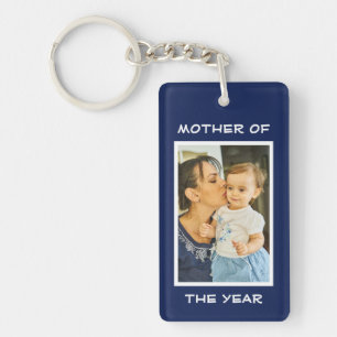 Mother Of The Year Personalised Custom Photo Mummy Key Ring