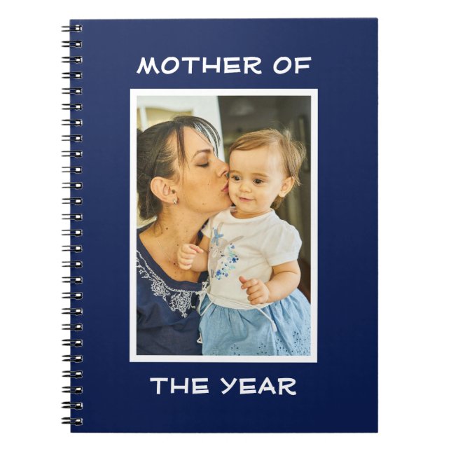 Mother Of The Year Personalised Custom Photo Mummy Notebook (Front)