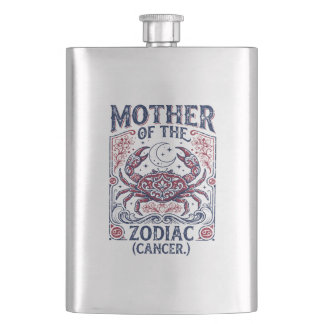 Mother Of The Zodiac Cancer Novelty Hip Flask