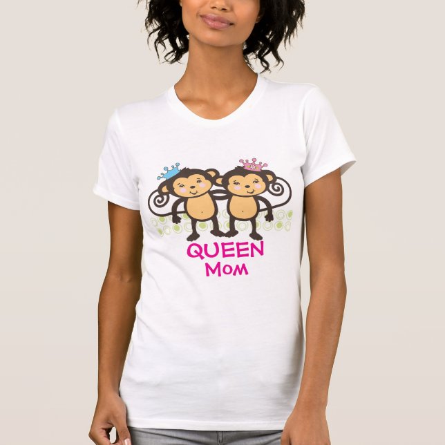 Mother of Twin Monkeys T-Shirt (Front)
