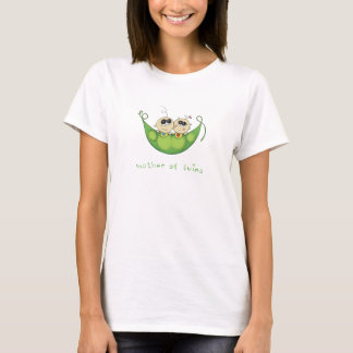 Mother of twins - 2 Peas in a pod - Boy Girl Twins T-Shirt