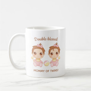 Mother of Twins Baby Girls Coffee Mug