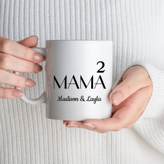 Mother of Two Twins Mama Mum Of 2 Kids Boys Girls Mug (Creator Uploaded)