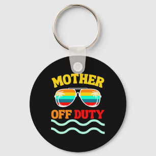 Mother Off Duty Vacation Beach Sunset Gles For Men Key Ring