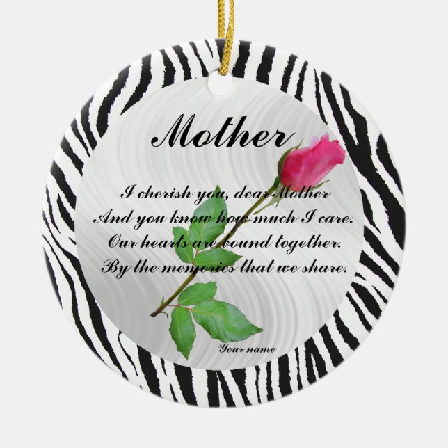 MOTHER-ORNAMENT CERAMIC TREE DECORATION (Front)