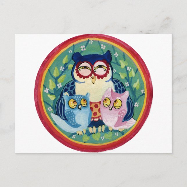 Mother owl postcard (Front)