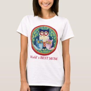 Mother owl the best mum T-Shirt