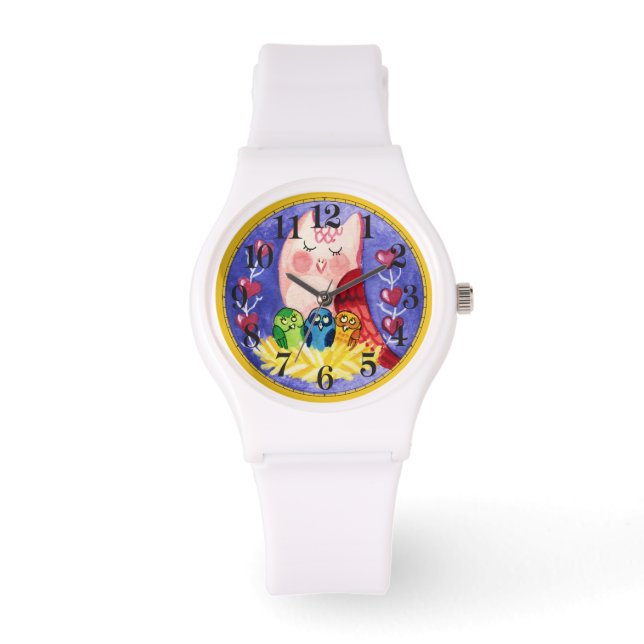 Mother owl triplets watch (Front)
