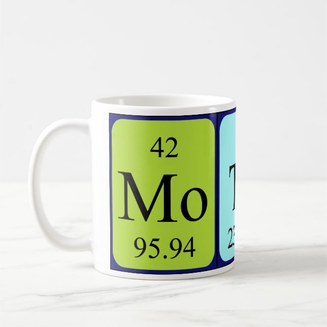 Mother periodic table name mug (Left)