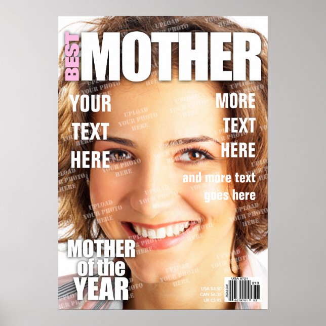 Mother Personalised Magazine Cover Poster (Front)