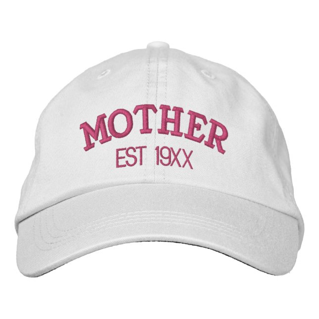 Mother Personalised New Mum Gift Custom Text Embroidered Hat (Front)