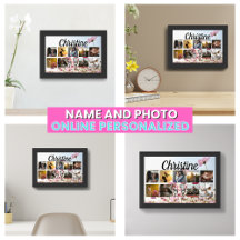 Mother Photo Collage Elegant Floral Modern Script