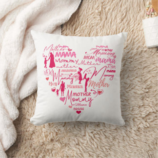 MOTHER | Pink Heart Silhouette Fill up  Cushion