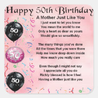 Mother Poem  -  50th Birthday