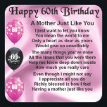 Mother Poem - 60th Birthday Square Sticker<br><div class="desc">A great gift for a mother on her 60th birthday</div>
