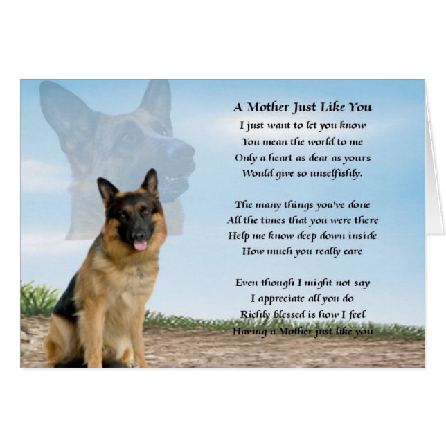 Mother poem - German Shepherd Dog (Front Horizontal)