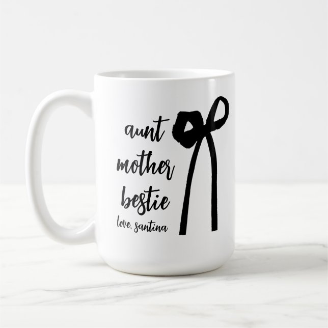 mother Proposal Mug Gift Aunt mother Bestie Bow  (Left)