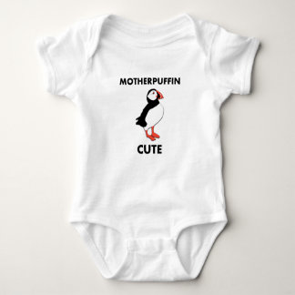 Mother Puffin Cute Baby Oner Baby Bodysuit