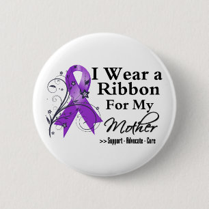 Mother Purple Ribbon - Pancreatic Cancer 6 Cm Round Badge