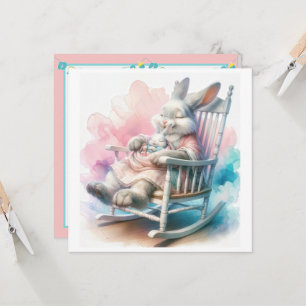 Mother Rabbit Baby Shower Invitation