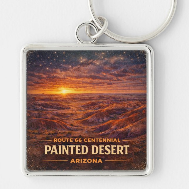 Mother Road Centennial Painted Desert Twilight Key Ring (Front)
