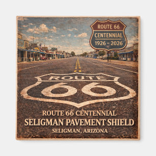 Mother Road Centennial Seligman Pavement Icon Magnet