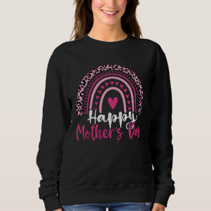 Mother s Day 2023 Mother s Day Leopard Rainbow Mom Sweatshirt
