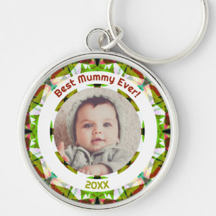 Mother’s Day Best Mummy Ever Baby Kids Photo Gift  Key Ring