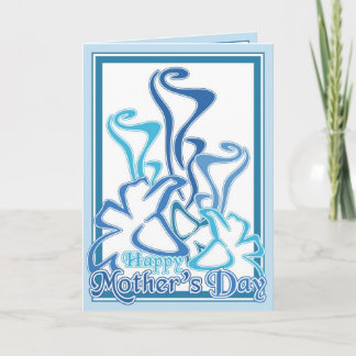 Mother’s Day Blue Calla Lily Bouquet Greeting Card