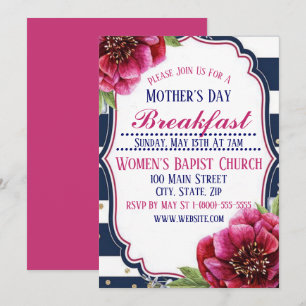 Mother’s Day Breakfast Invitation Flat Card