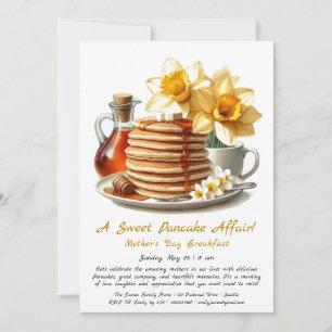 Mother’s Day Breakfast – Pancakes & Daffodils Invitation