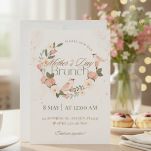Mother’s day brunch invitation elegant design