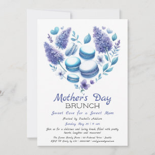 Mother’s Day Brunch Invitation   Heart Macaron 