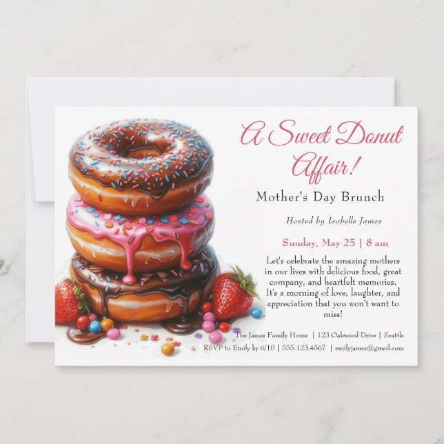 Mother’s Day Brunch Invitation – Muffins affair (Front)