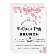 Mother’s Day Brunch Invitation Watercolor Poppy