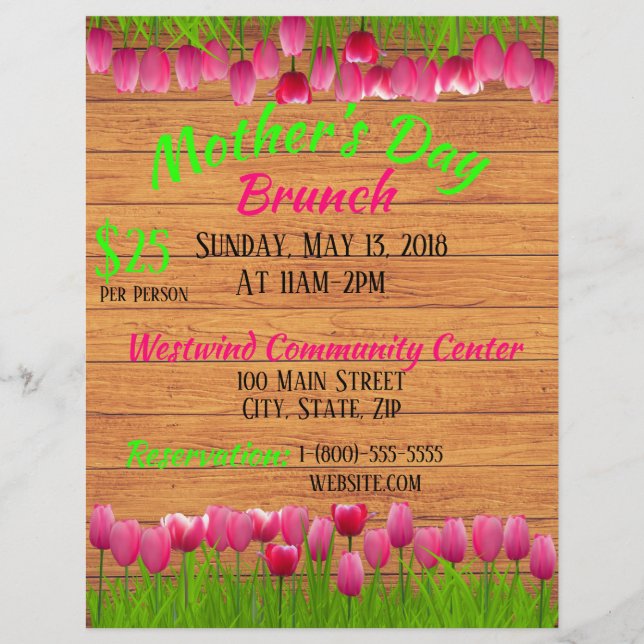 Mother’s Day Brunch Promotional Flyer (Front)